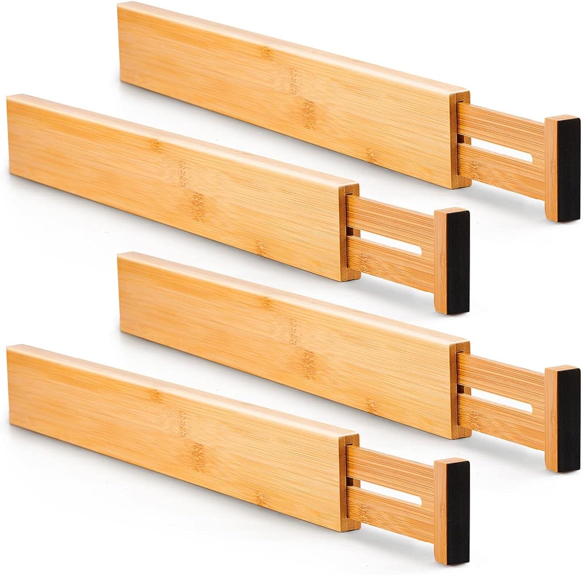 Adjustable Spring-Tension Drawer Dividers - White, 2-Pack product photo