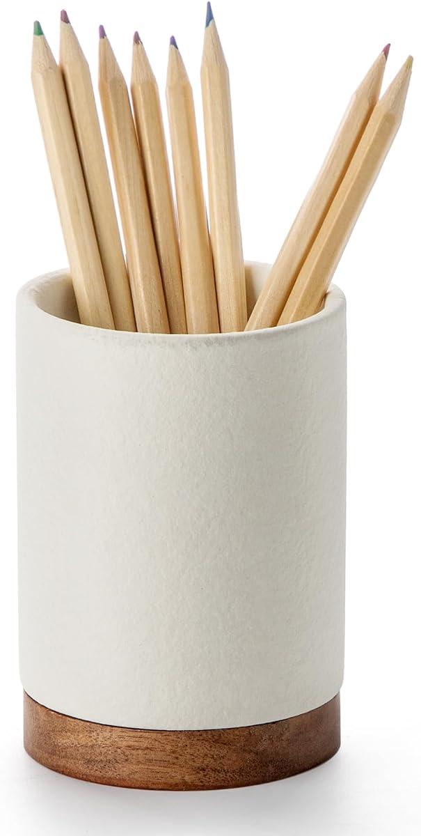 Ceramic Pen and Pencil Cup - Black product photo