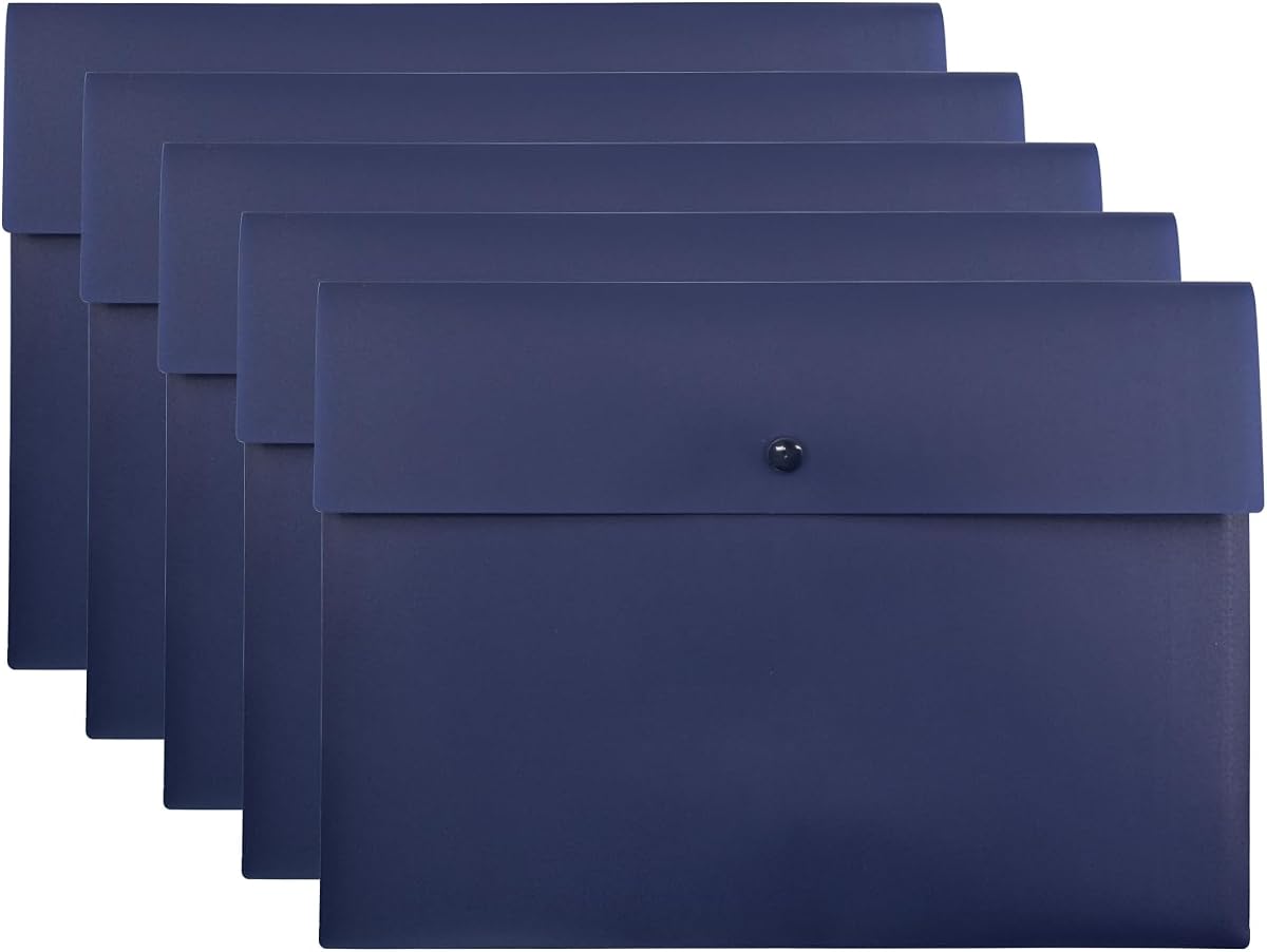 Poly Document Folder Set - Assorted, 6 Pack product photo