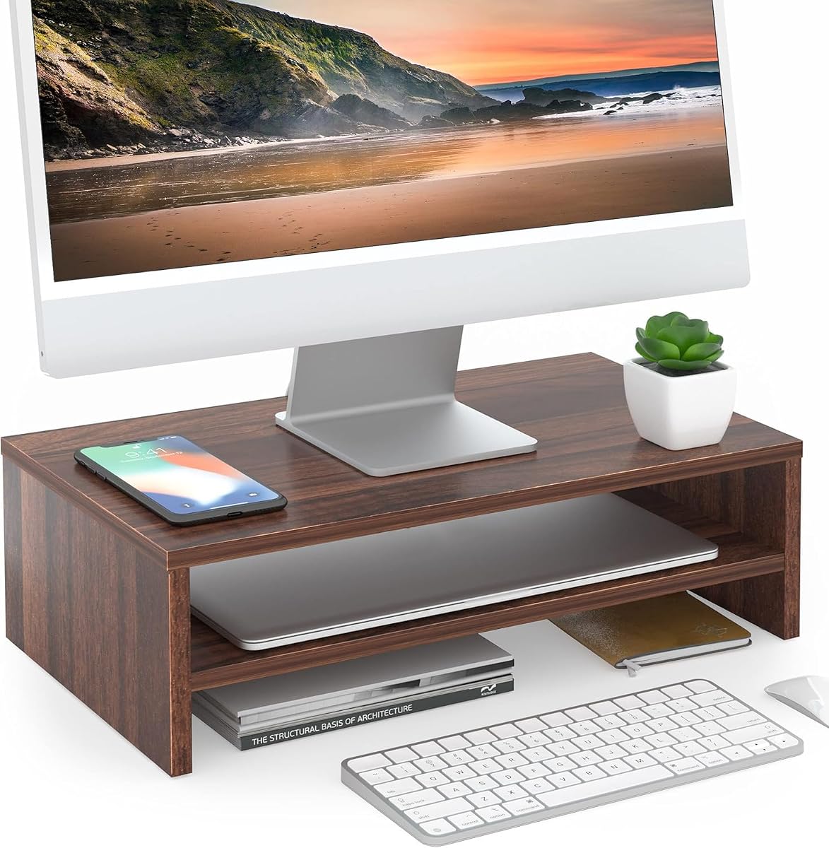 Wood Desktop Riser Shelf product photo