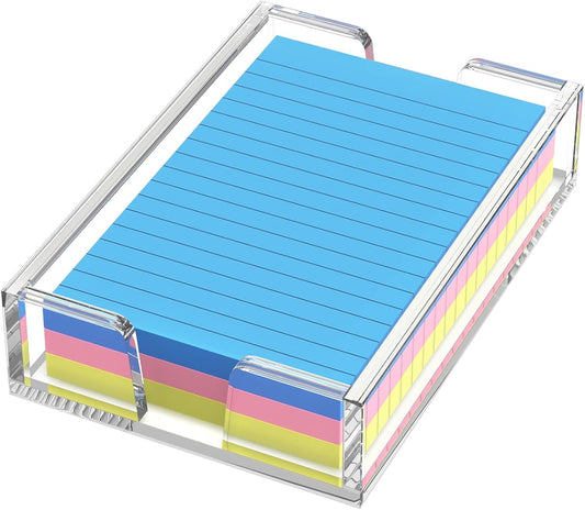 Acrylic Sticky Note and Flag Tray Organizer - Smoke Gray, 5-Slot product photo
