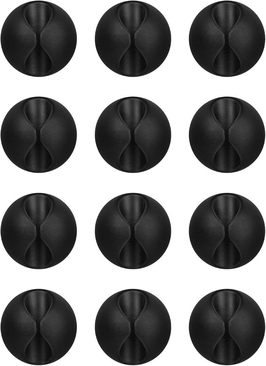 Adhesive Cable Clip Set - Black product photo