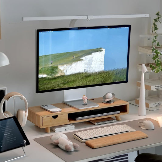 Bamboo Monitor Stand Riser - Natural Bamboo, 16 inch product photo