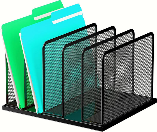 Desktop Upright Book and File Organizer - Black product photo