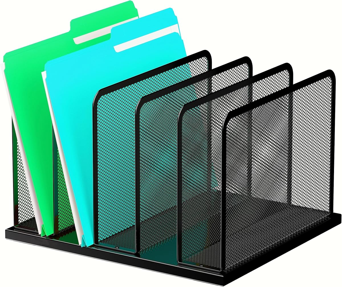 Desktop Upright Book and File Organizer - White product photo