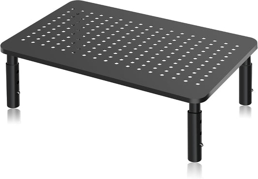 Metal Mesh Monitor Stand Riser - White product photo
