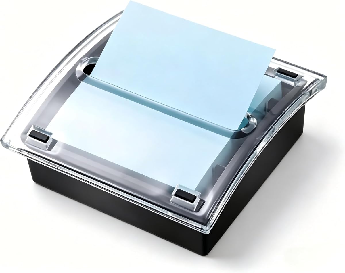Pop-Up Sticky Note Dispenser with Weighted Base - Clear Acrylic product photo