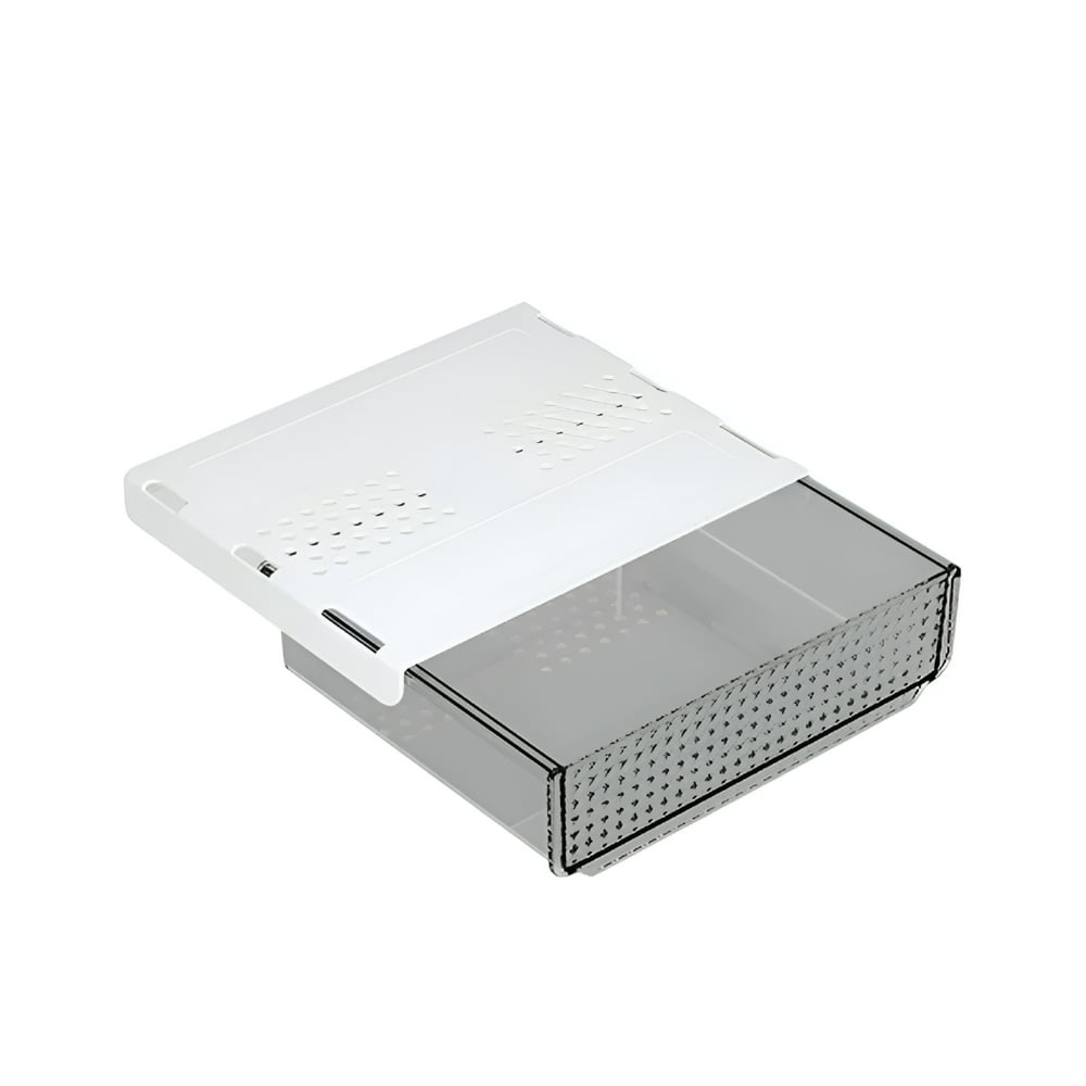Self-Adhesive Slide-Out Under-Desk Drawer - White, Standard product photo