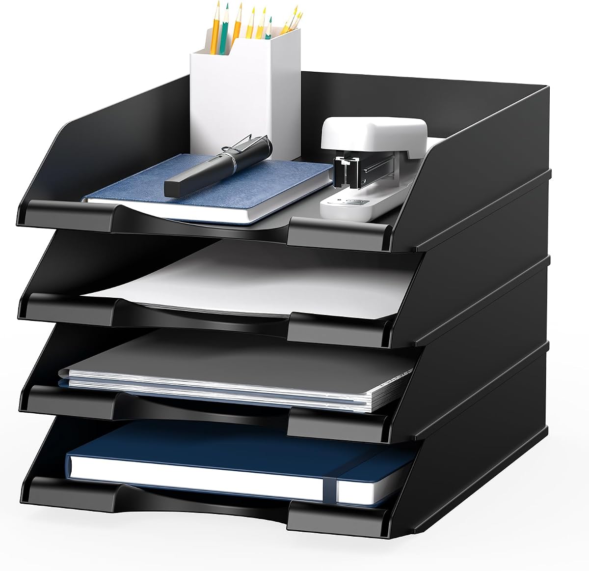 Stackable Letter Tray - White, Single Tier product photo