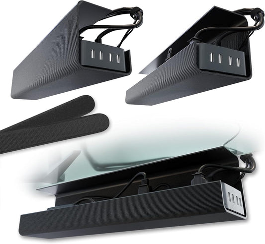 Under Desk Cable Tray - Black, 27" mesh basket product photo