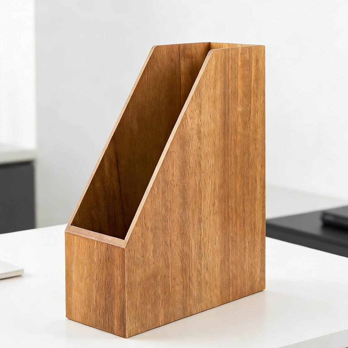Wooden Magazine File Holder - Walnut product photo